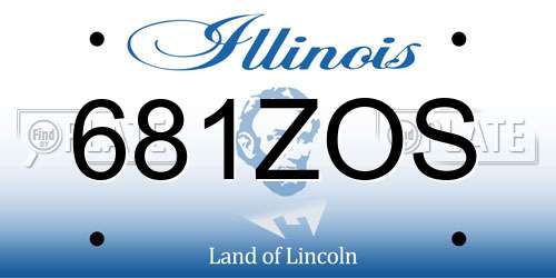 681ZOS Illinois License Plate
