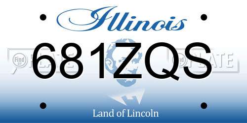 681ZQS Illinois License Plate