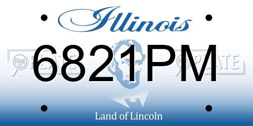 6821PM Illinois License Plate