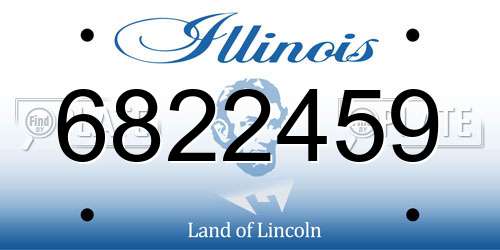 6822459 Illinois License Plate