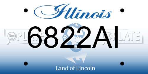 6822AI Illinois License Plate