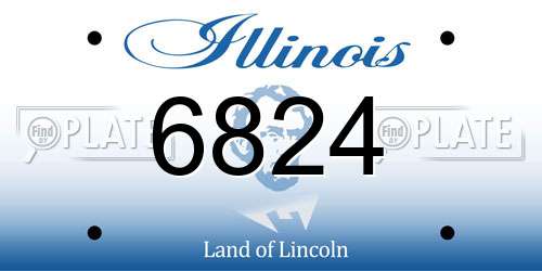 6824 Illinois License Plate