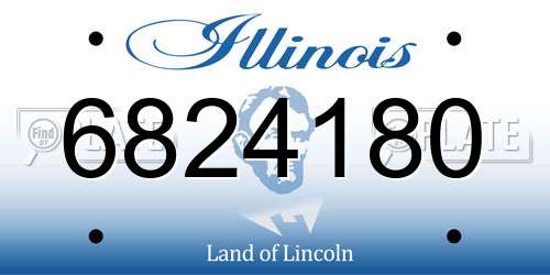 6824180 Illinois License Plate