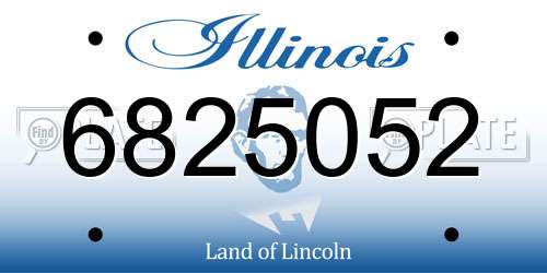 6825052 Illinois License Plate