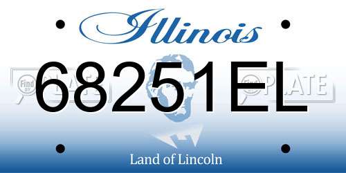68251EL Illinois License Plate