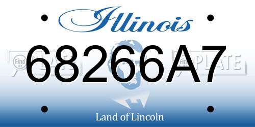 68266A7 Illinois License Plate