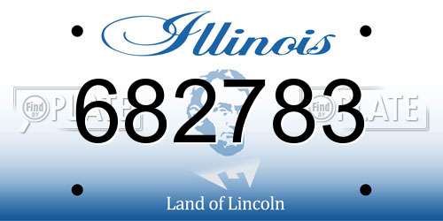 682783 Illinois License Plate