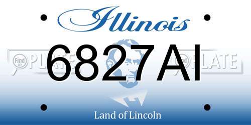 6827AI Illinois License Plate
