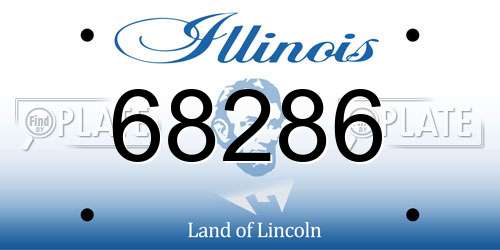 68286 Illinois License Plate