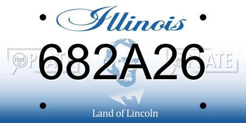 682A26 Illinois License Plate