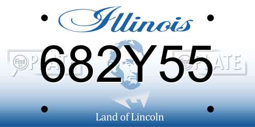 682Y55 Illinois License Plate