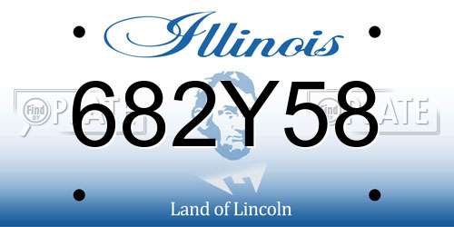 682Y58 Illinois License Plate