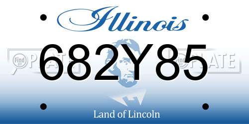 682Y85 Illinois License Plate