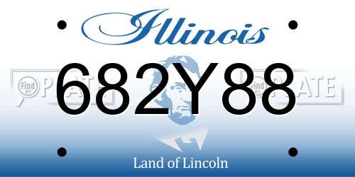 682Y88 Illinois License Plate