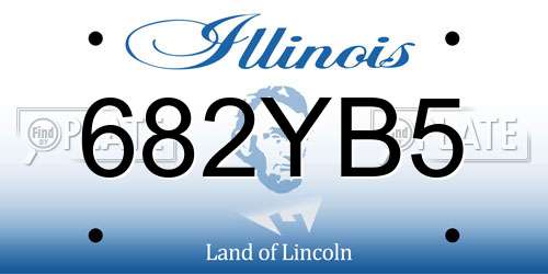 682YB5 Illinois License Plate