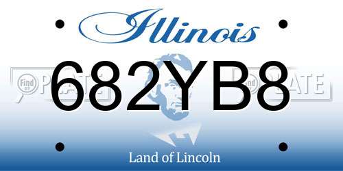 682YB8 Illinois License Plate