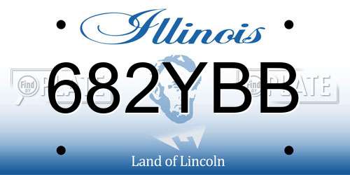 682YBB Illinois License Plate