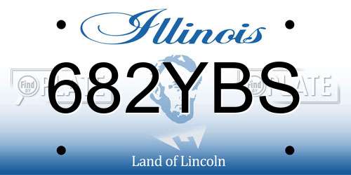 682YBS Illinois License Plate