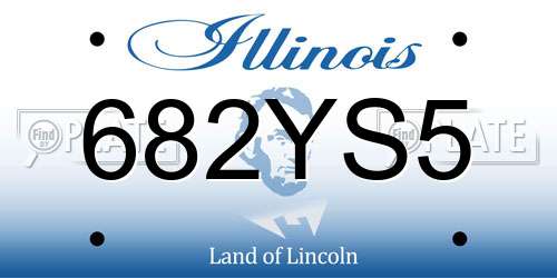 682YS5 Illinois License Plate