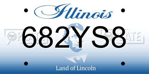 682YS8 Illinois License Plate