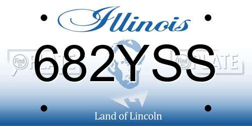 682YSS Illinois License Plate