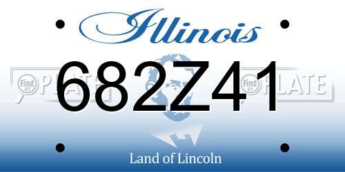 682Z41 Illinois License Plate