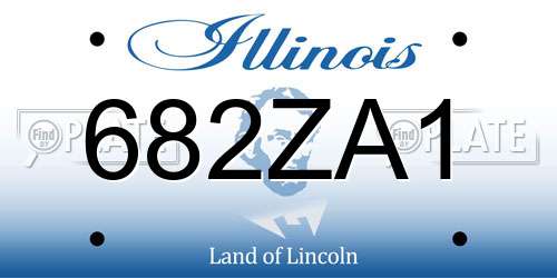682ZA1 Illinois License Plate