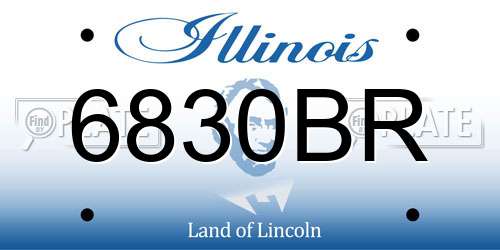 6830BR Illinois License Plate