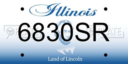6830SR Illinois License Plate