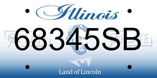 68345SB Illinois License Plate
