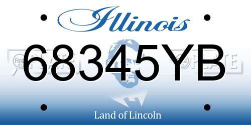 68345YB Illinois License Plate
