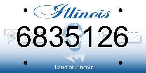 6835126 Illinois License Plate