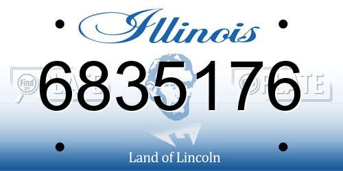6835176 Illinois License Plate