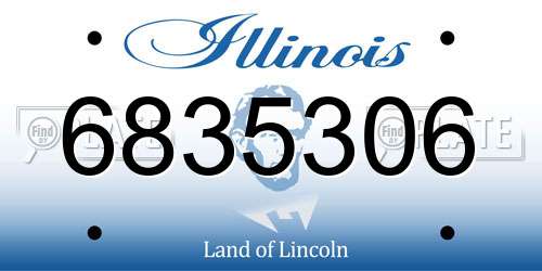 6835306 Illinois License Plate