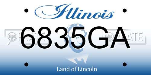 6835GA Illinois License Plate