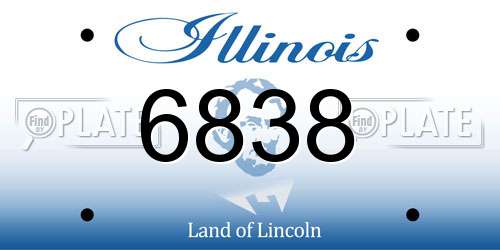 6838 Illinois License Plate