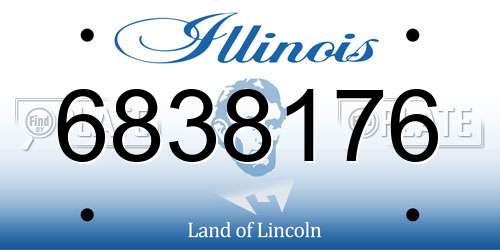6838176 Illinois License Plate