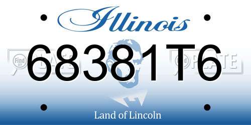 68381T6 Illinois License Plate