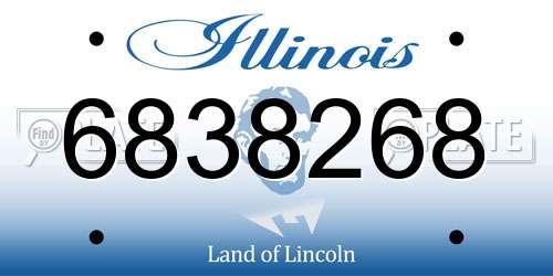 6838268 Illinois License Plate