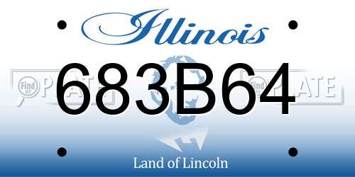 683B64 Illinois License Plate