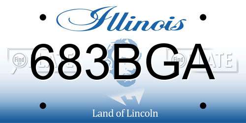 683BGA Illinois License Plate