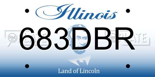 683DBR Illinois License Plate