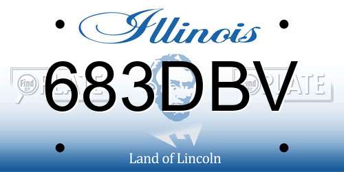683DBV Illinois License Plate