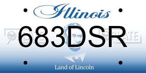 683DSR Illinois License Plate