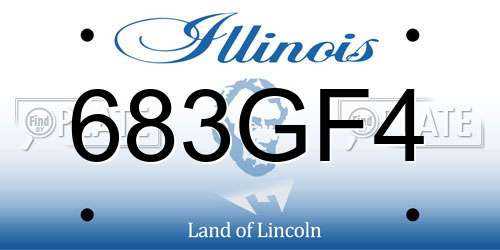683GF4 Illinois License Plate