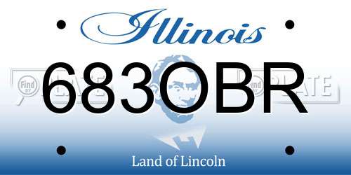 683OBR Illinois License Plate