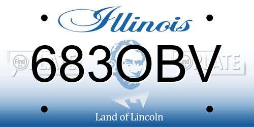683OBV Illinois License Plate