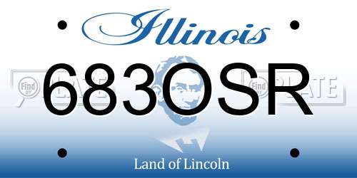 683OSR Illinois License Plate