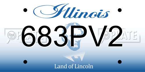 683PV2 Illinois License Plate