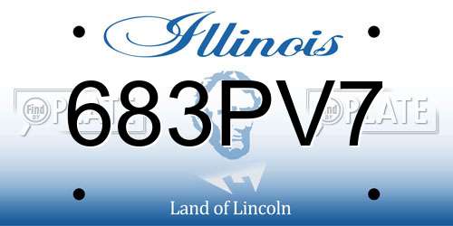 683PV7 Illinois License Plate